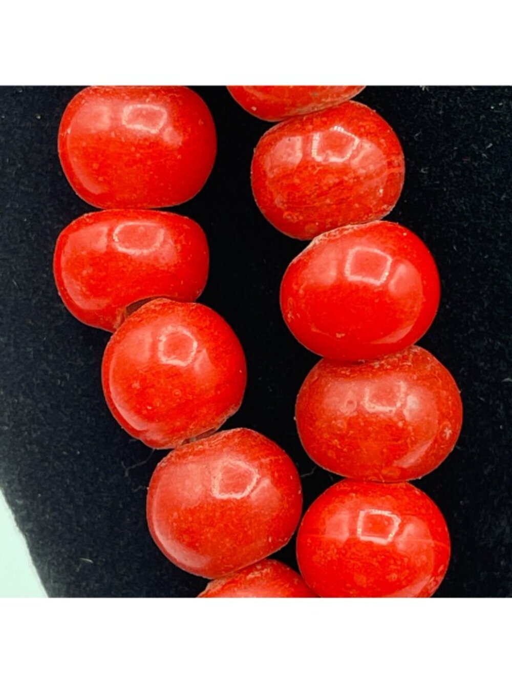 Tibetan Necklace Sherpa Butterscotch Amber and "Coral" Wound Beads RARE Vintage - Picture 2 of 12